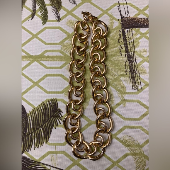 1980s Vintage Chunky gold statement necklace for toggle clasp - Picture 4 of 4